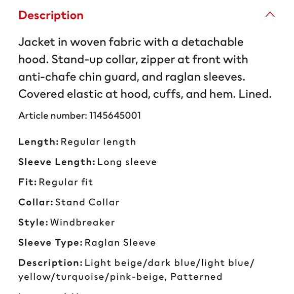 H&M Hooded Rain/Wind Coat - Picture 6 of 6